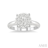 1/4 Ctw Lovebright Round Cut Diamond Ring in 14K White Gold