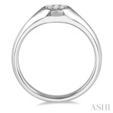 1/6 Ctw Round Shape Lovebright Diamond Ring in 14K White Gold