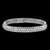 This 14k gold men's bracelet has geometric links that fit together in a snake-like pattern and is eminently comfortable.