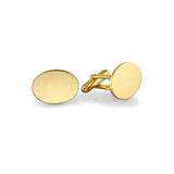 Gold Finish Plain Polished Swivel Action Cufflinks
