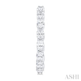 1 7/8 ctw East West Oval Cut Diamond Fashion Hoop Earring in 14K White Gold