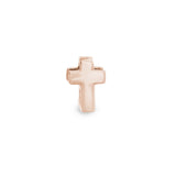 Rose gold finish sterling silver cross charm