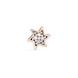 Rose gold finish sterling silver star charm