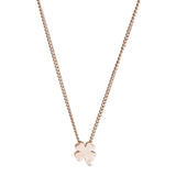 Rose gold finish finish sterling silver clover pendant on 18 chain