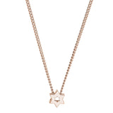 Rose gold finish finish sterling silver star of david pendant on 18 chain