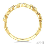 1/20 Ctw Marquise Shape Round Cut Diamond Stackable Band in 14K Yellow Gold