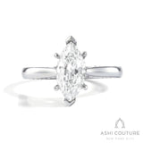 Bridal Solitaire Marquise Semi-Mount Engagement Ring in White Gold