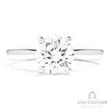 Bridal Solitaire Round Semi-Mount Engagement Ring in White Gold