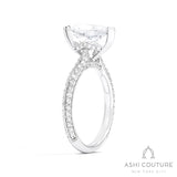 Bridal Knife-Edge Pear Semi-Mount Engagement Ring in White Gold