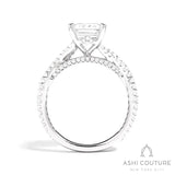 Bridal Bypass Emerald Semi-Mount Engagement Ring in White Gold