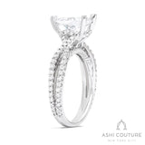 Bridal Bypass Pear Semi-Mount Engagement Ring in White Gold