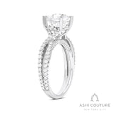 Bridal Bypass Round Semi-Mount Engagement Ring in White Gold