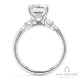 Bridal 5-Stone Emerald Semi-Mount Engagement Ring in White Gold