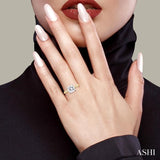 Bridal Round Semi-Mount Engagement Ring in Yellow and White Gold