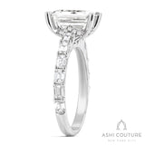 Bridal Emerald Semi-Mount Engagement Ring in White Gold