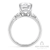 Bridal 5-Stone Round Semi-Mount Engagement Ring in White Gold