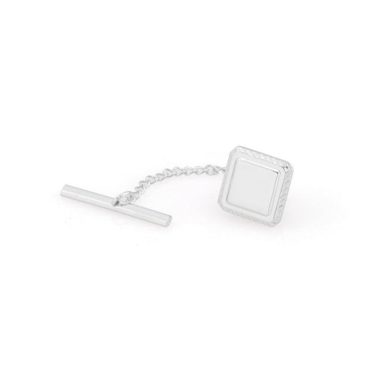 Square Tie Tack with Rope Edge