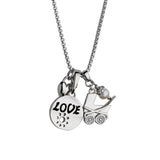 Baby Carriage With Love Pendant