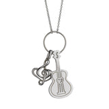 Clef Note And Guitar Pendant