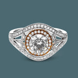 Pt-18K Ring .44D