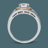 Pt-18K Ring .44D