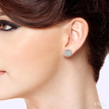 Silver Diamond Earrings