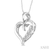 Silver Journey Heart Shape Diamond Fashion Pendant