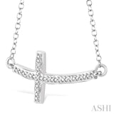 Silver Cross Diamond Pendant