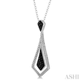 Silver Black Diamond Fashion Pendant