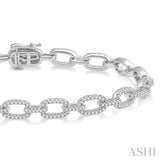 Paper Clip Diamond Fashion Bracelet