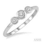 Stackable 3 Stone Diamond Promise Ring