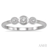 Stackable 3 Stone Diamond Promise Ring