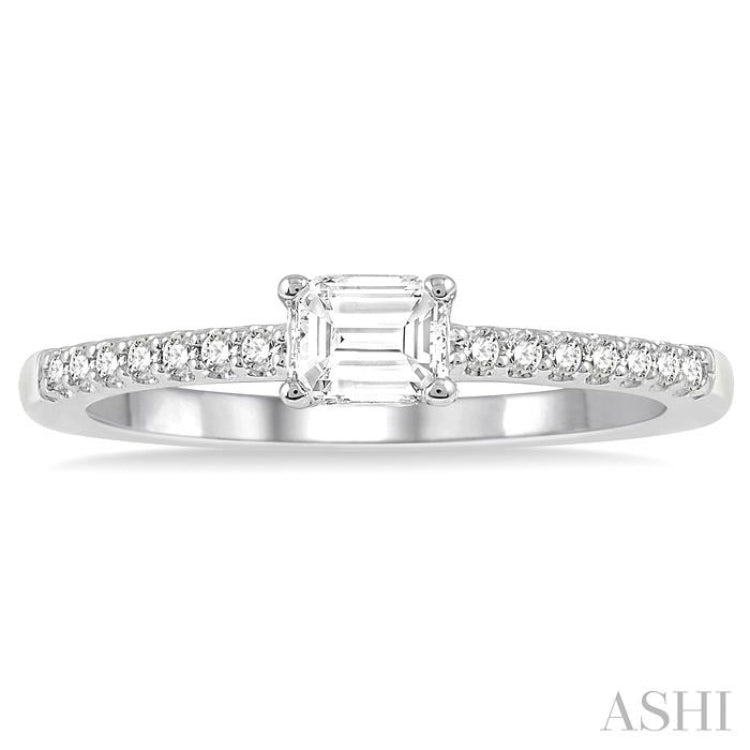 Stackable East-West Diamond Ring