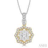 Flower Shape Lovebright Diamond Pendant