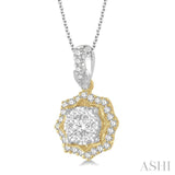 Flower Shape Lovebright Diamond Pendant