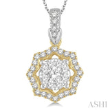 Flower Shape Lovebright Diamond Pendant