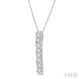 Scatter Zig-Zag Baguette Diamond Fashion Pendant