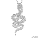 Silver Snake Diamond Fashion Pendant