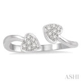 Heart Shape Diamond Fashion Open Ring