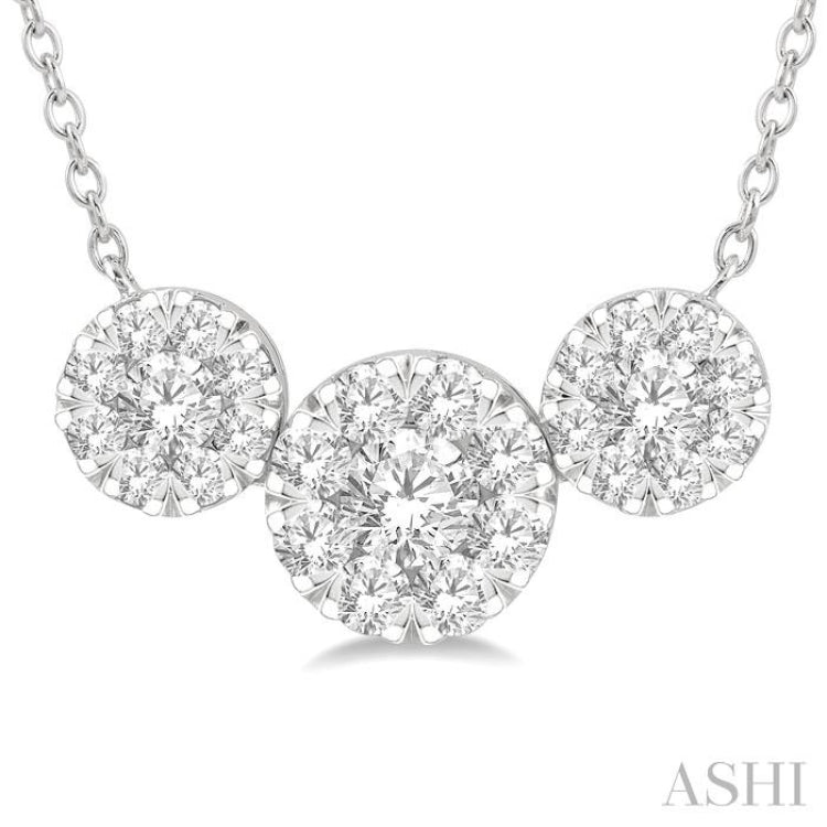 3 Stone Diamond Necklaces by Shiree Odiz