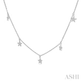 Star Diamond Station Necklace