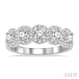 5 Stones Diamond Wedding Band