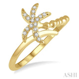 Palm Tree Petite Diamond Fashion Ring