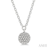 Ball Sphere Diamond Pendant